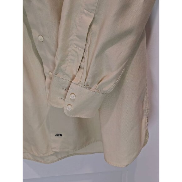 Vintage John W. Nordstrom Men's Beige Long Sleeve Button-Up Shirt Size 16-33 - Picture 6 of 13